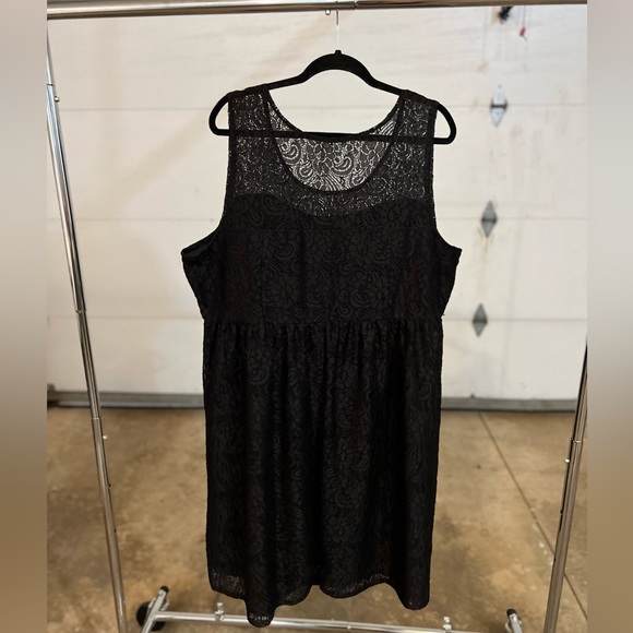 Lane Bryant Size 24 Black Lace Sleeveless Dress - Picture 2 of 3